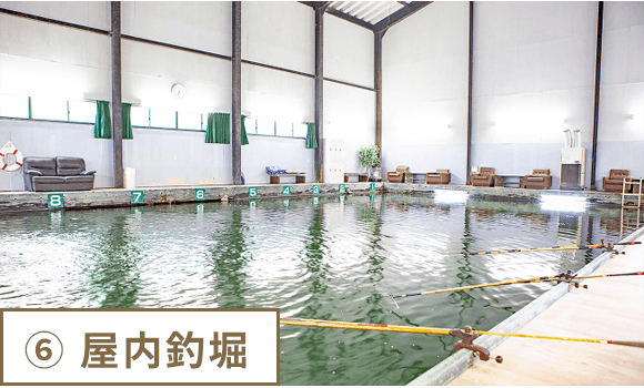 ⑥ 屋内釣堀